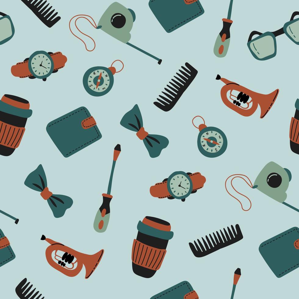 Seamless pattern for the holiday Father's Day. Design for fabric, textile, wallpaper, packaging vector