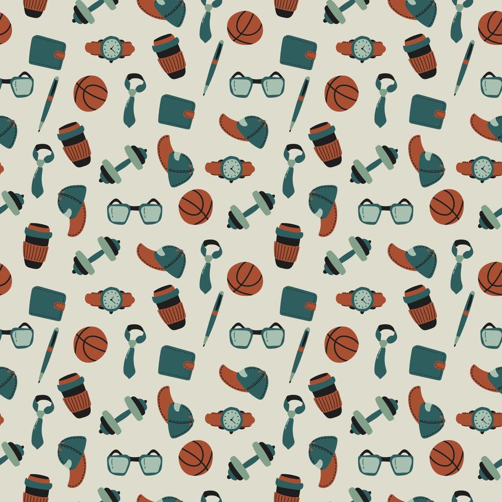 Seamless pattern for the holiday Father's Day. vector