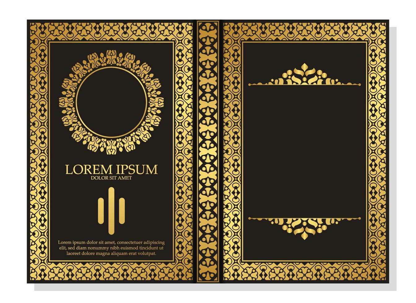 Luxury ornamental book cover design vector