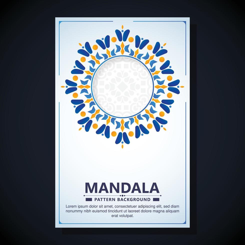 flat color mandala cover collection vector