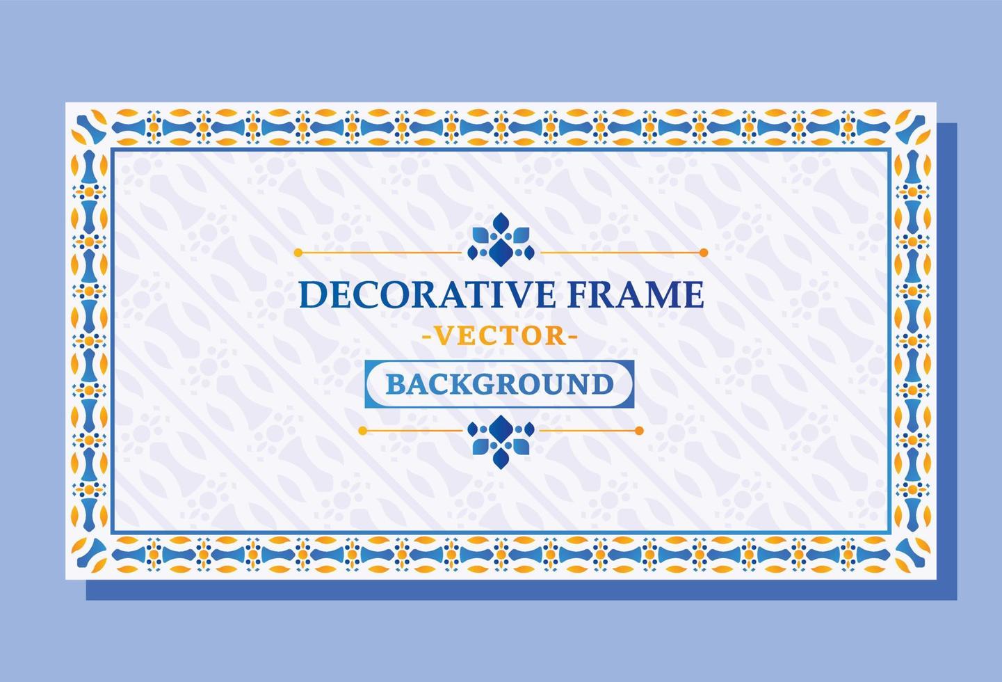 colorful art frame design template vector