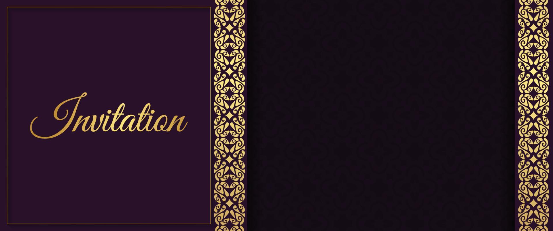 patrón ornamental de estilo de fondo de invitación de lujo vector