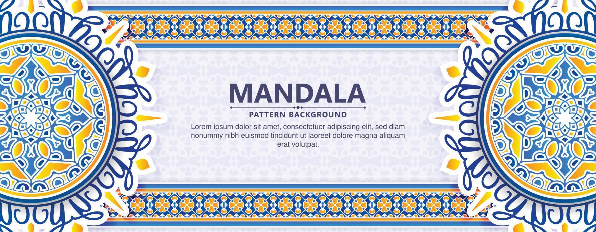 Colorful decorative mandala background vector