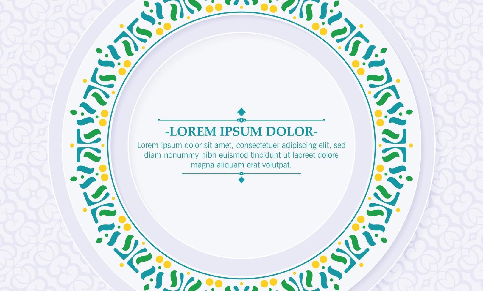 Calligraphy circle ornament frame line vector