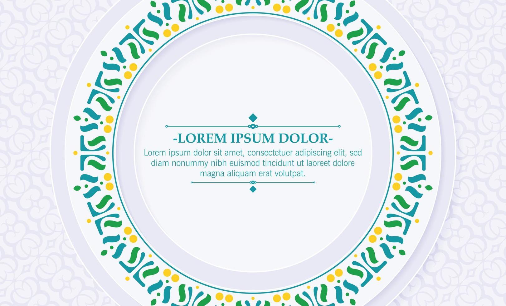 Calligraphy circle ornament frame line vector