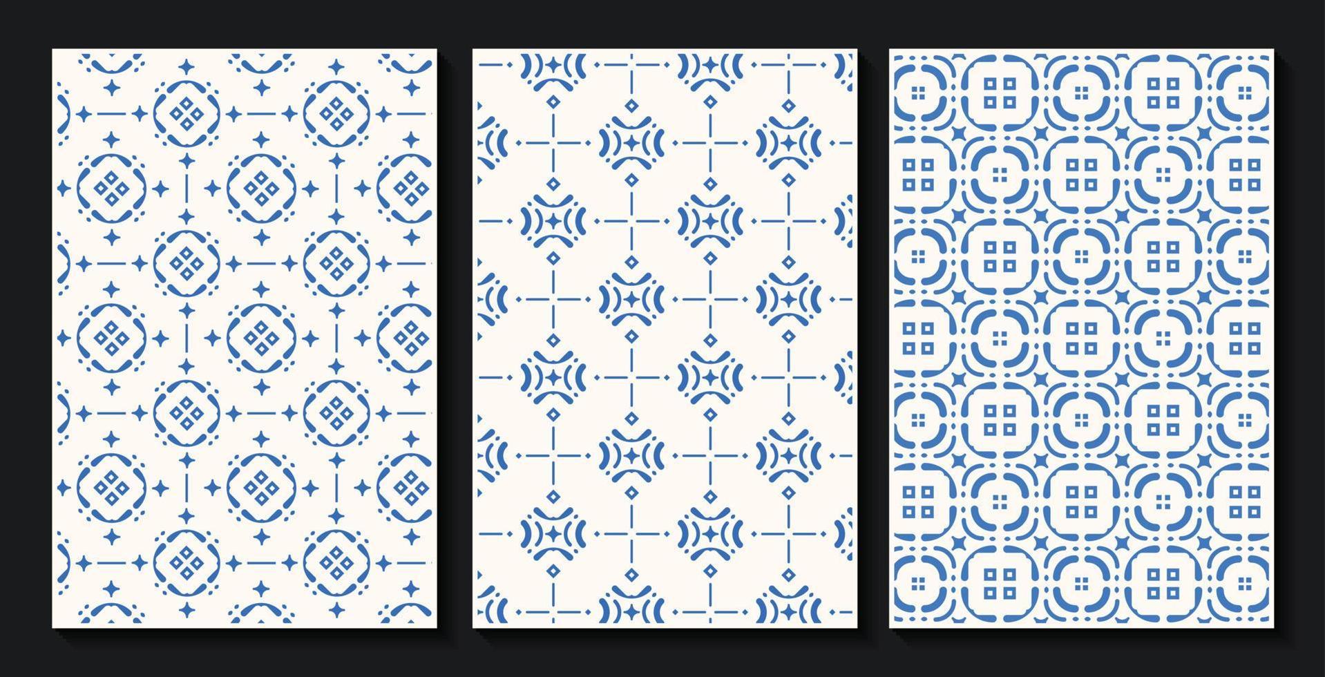 White geometric pattern cover design vector