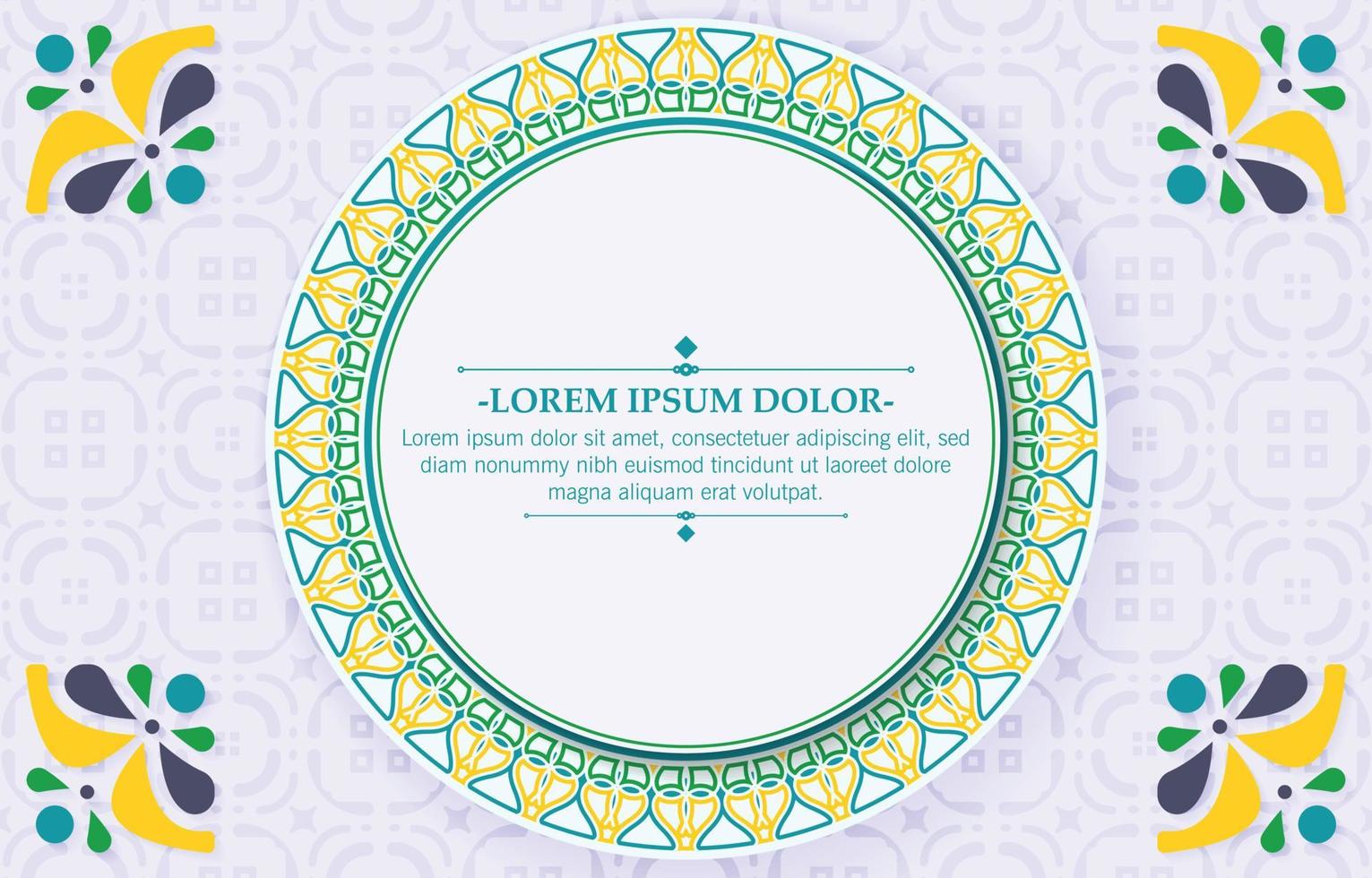 Calligraphy circle ornament frame line vector