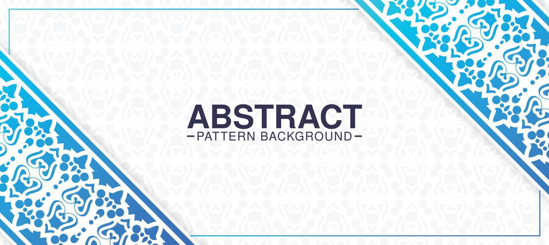 blue border ornament pattern background vector