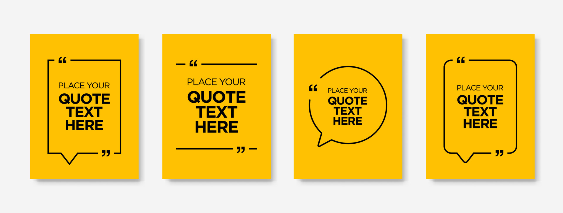 Vector illustration of quote text frame template. Suitable for