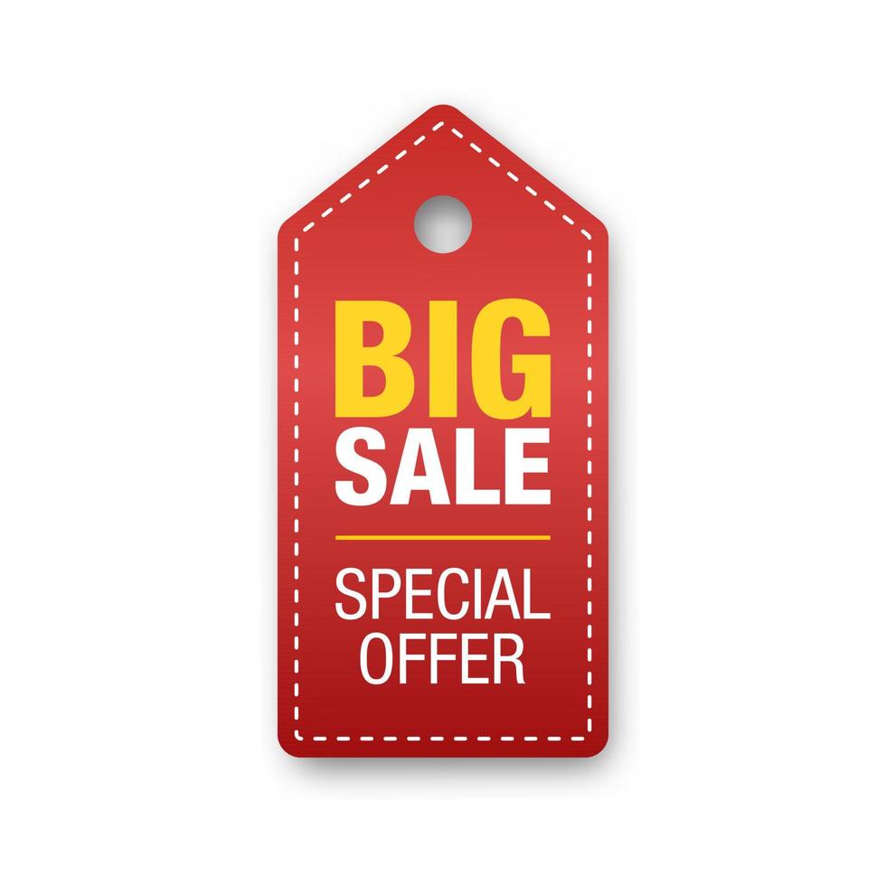 Vector illustration of big sale label. Suitable for design element of e commerce, online shop promotion, and special offer marketing banner.