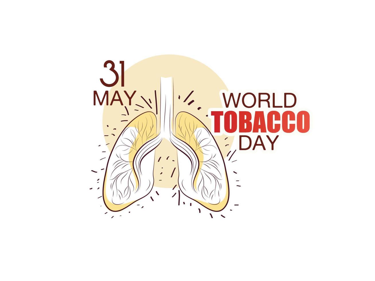 concepto de ilustración vectorial de no fumar y día mundial sin tabaco vector