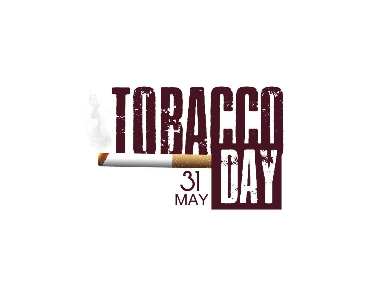 concepto de ilustración vectorial de no fumar y día mundial sin tabaco vector