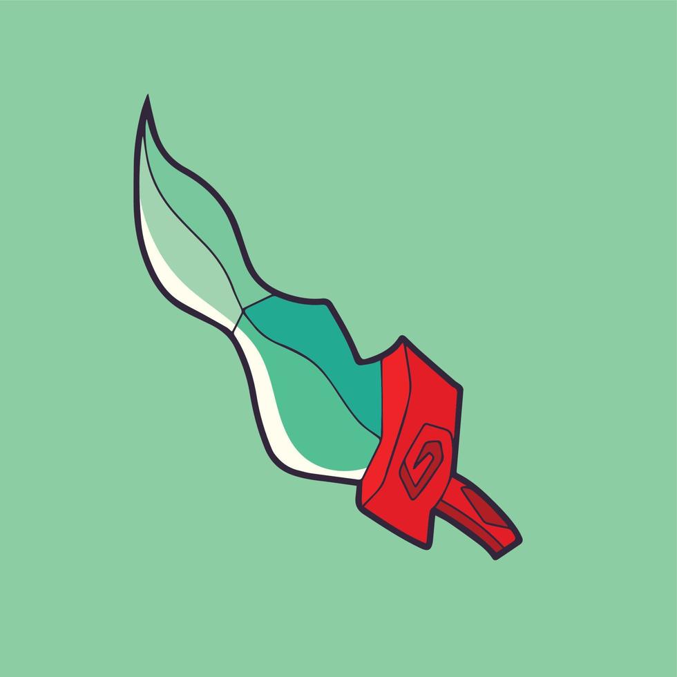 Sword Vector Icon Illustration. Sword Concept White Isolated. Flat Cartoon Style for Game, Animation, Web, Banner, Flyer, Sticker, Landing Page.