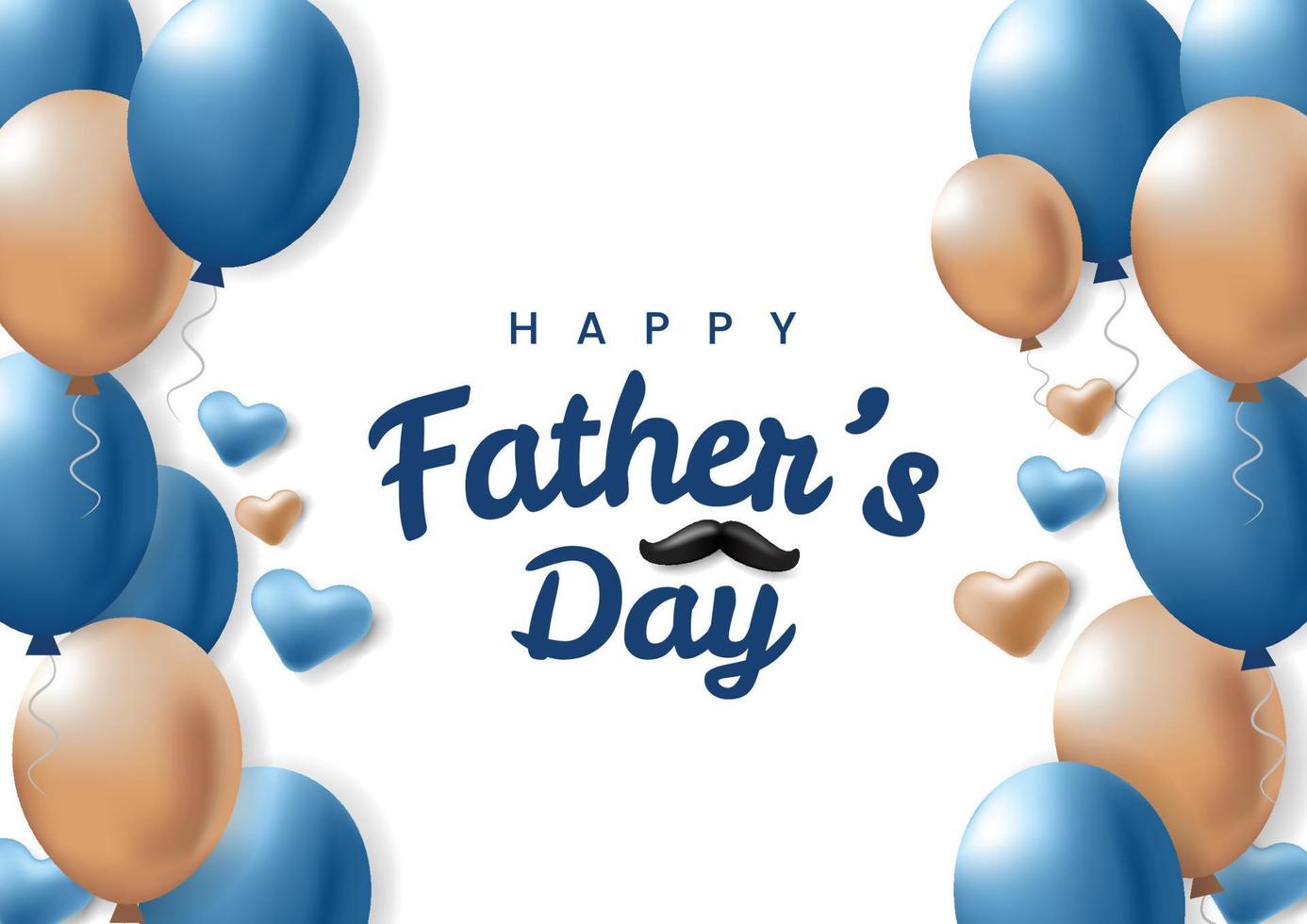 Happy Father's Day greeting card, vector illustration