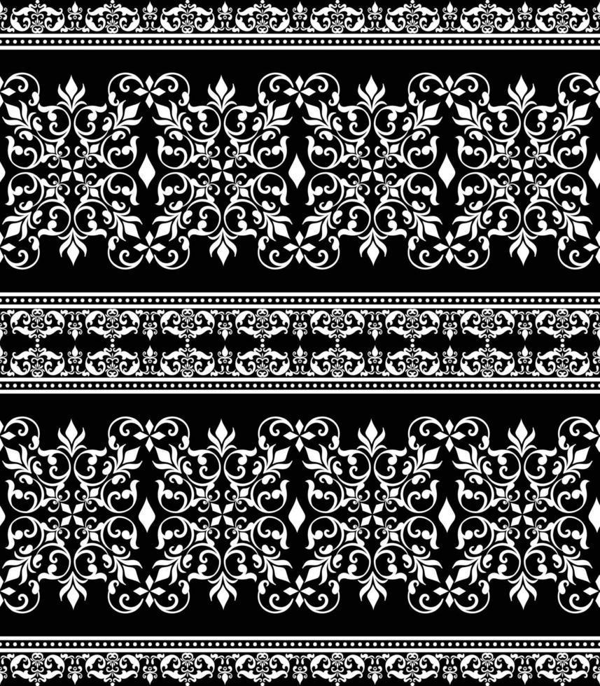 fabric border print texture background seamless ethnic abstract batik vector