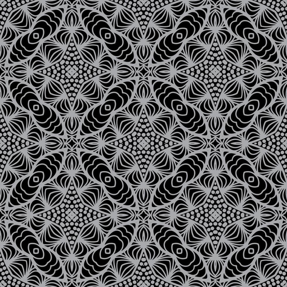 Vector Black Grey Seamless Wallpaper Vintage Pattern Retro Background
