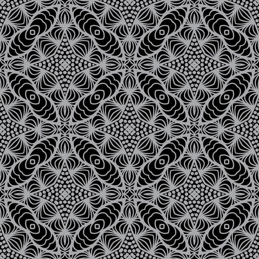 Vector Black Grey Seamless Wallpaper Vintage Pattern Retro Background