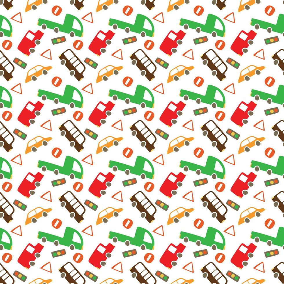 illustration car doodle vector cartoon cute handdrawn pattern design