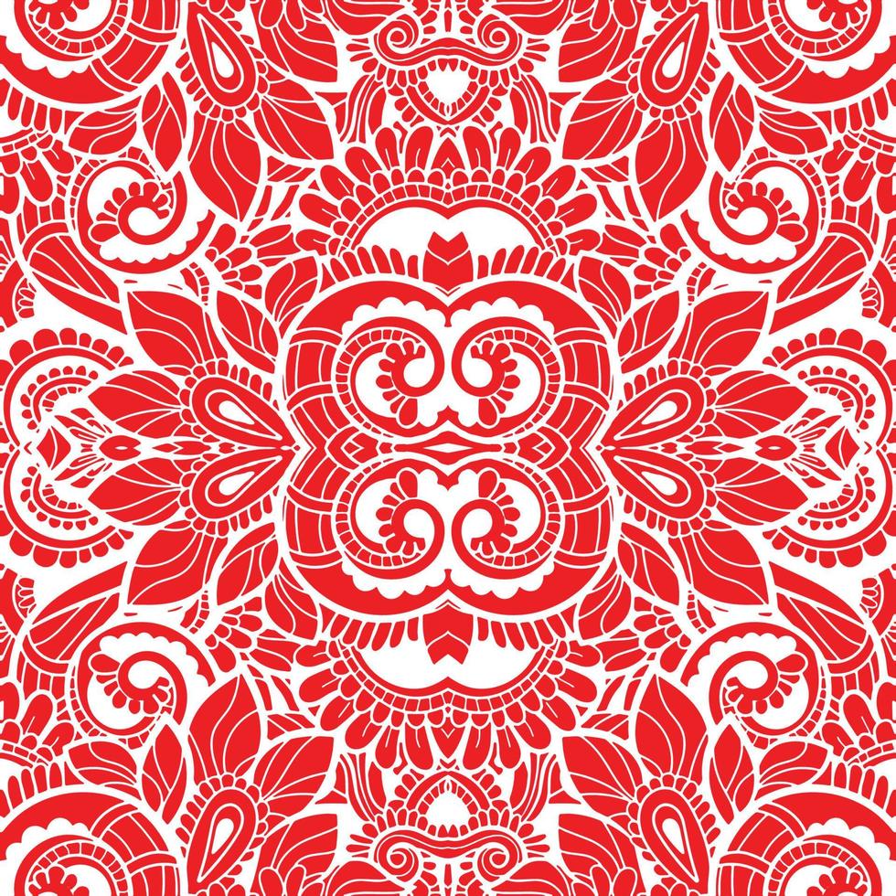 Hand Drawn Seamless ornament pattern Vector Floral pattern Tracery background Abstract Ornamental seamless pattern