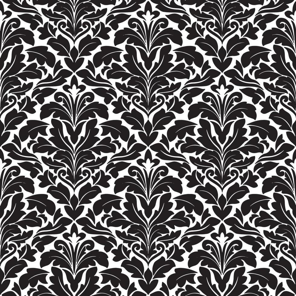 Royal damask seamless pattern for background design vector