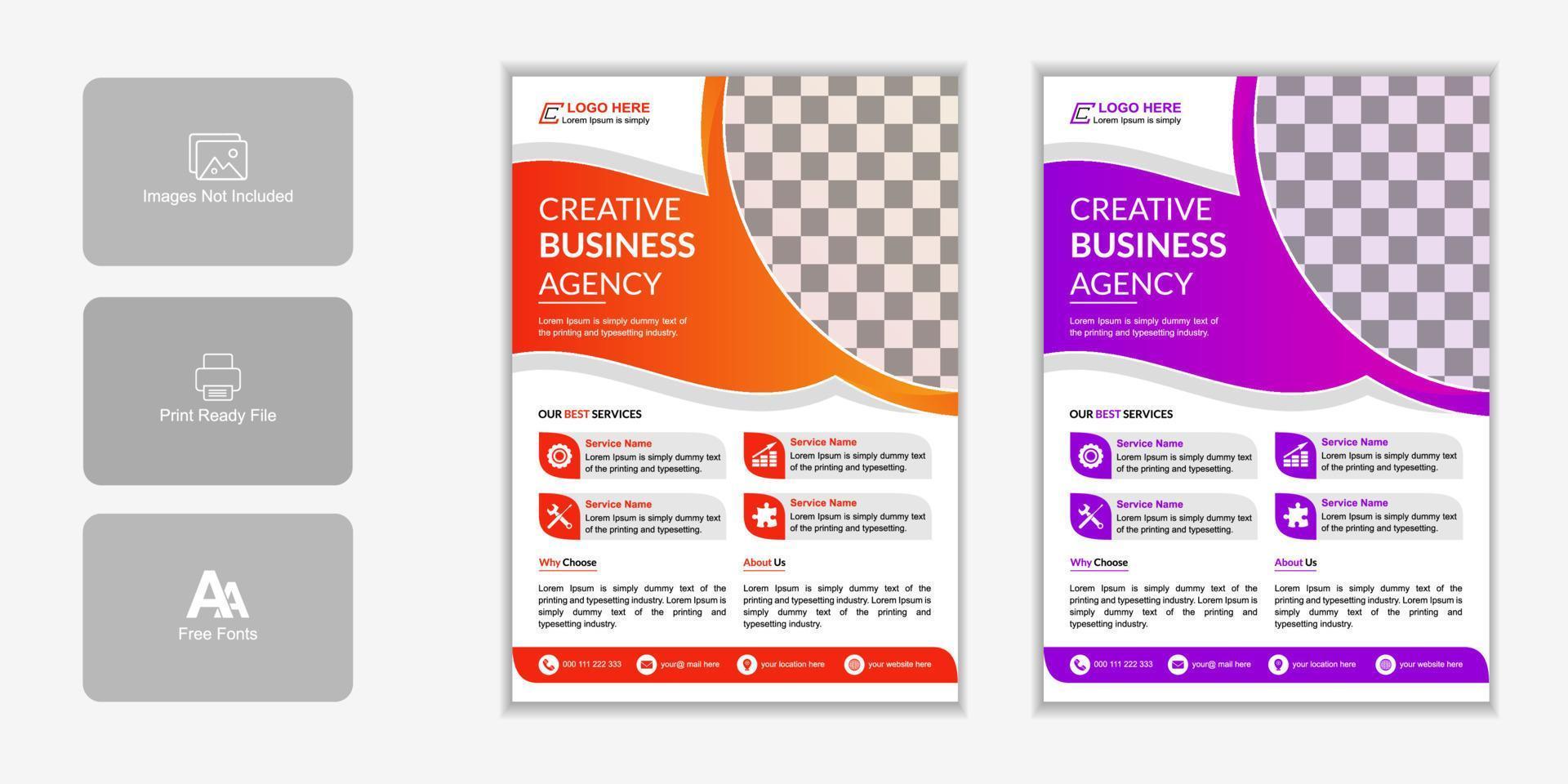 Corporate Business Flyer Poster Brochure Design Multipurpose Background Medical Health Agency Flyer vector