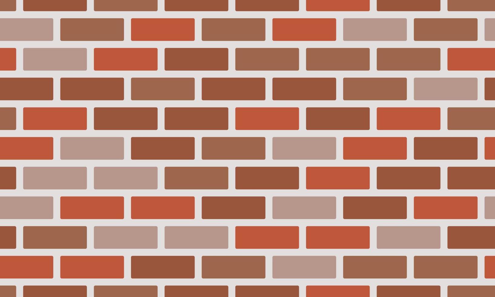 Vector illustration of red brick wall texture background seamless pattern