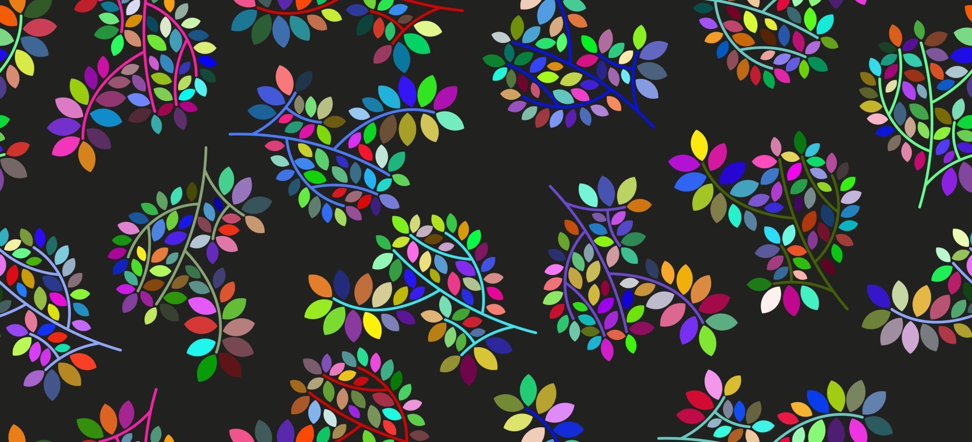 Seamless pattern abstract colorful leaves background wallpaper. Suitable for textile, wallpaper, backdrop, wrapping paper and many more vector