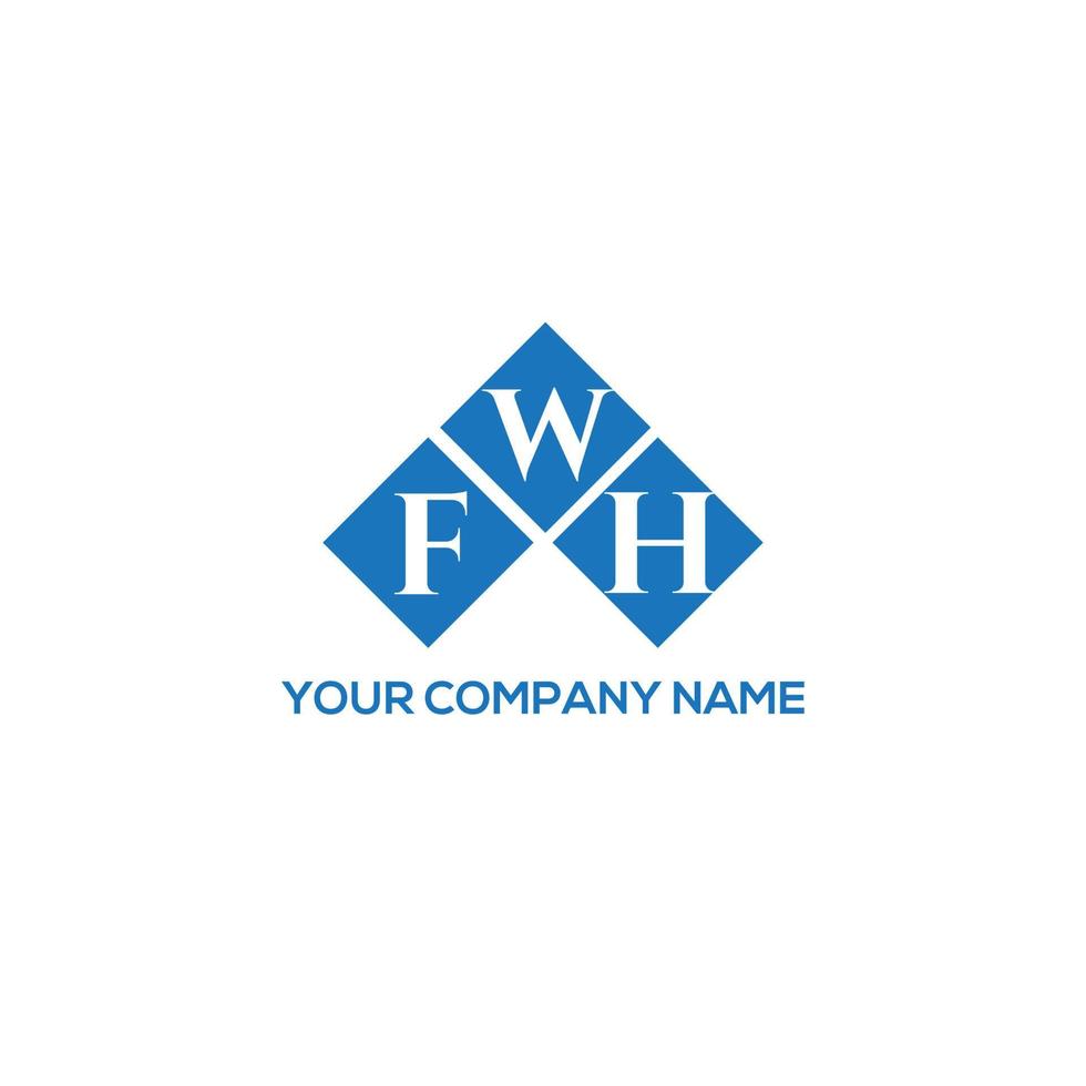 diseño de logotipo de letra fwh sobre fondo blanco. concepto de logotipo de letra de iniciales creativas fwh. diseño de letra fwh. vector