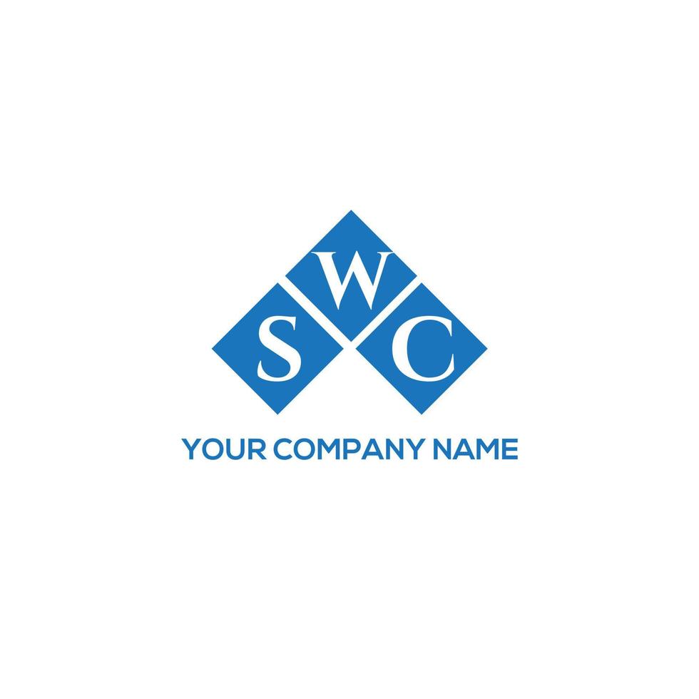 SWC letter logo design on white background. SWC creative initials letter logo concept. SWC letter design. vector