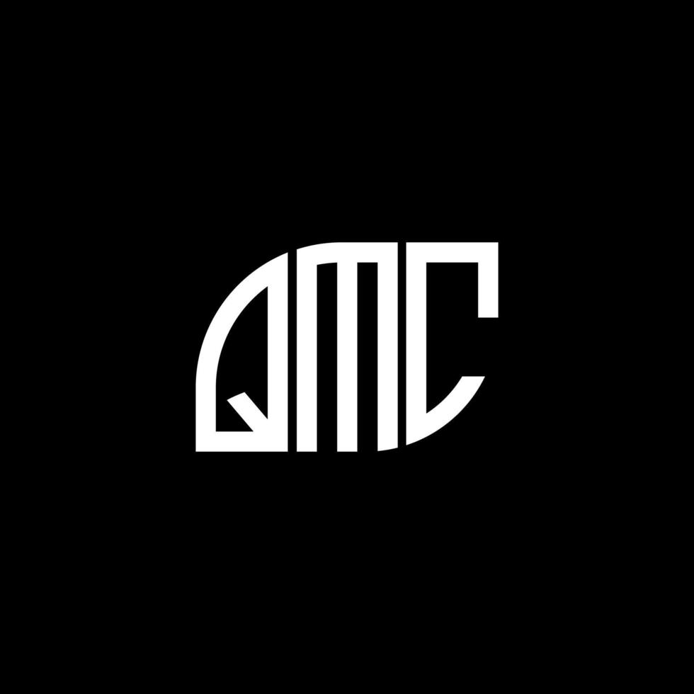QMC letter logo design on black background.QMC creative initials letter logo concept.QMC vector letter design.