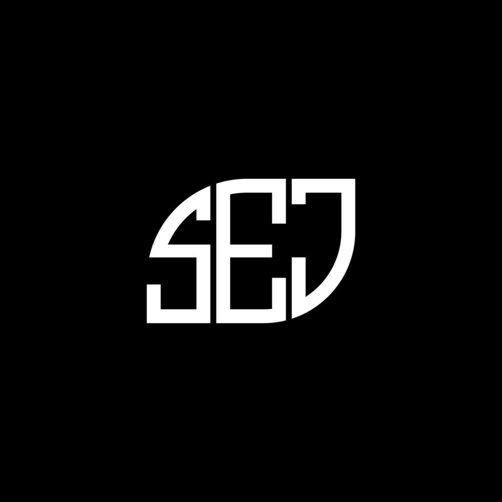 SEJ letter logo design on black background. SEJ creative initials letter logo concept. SEJ letter design. vector