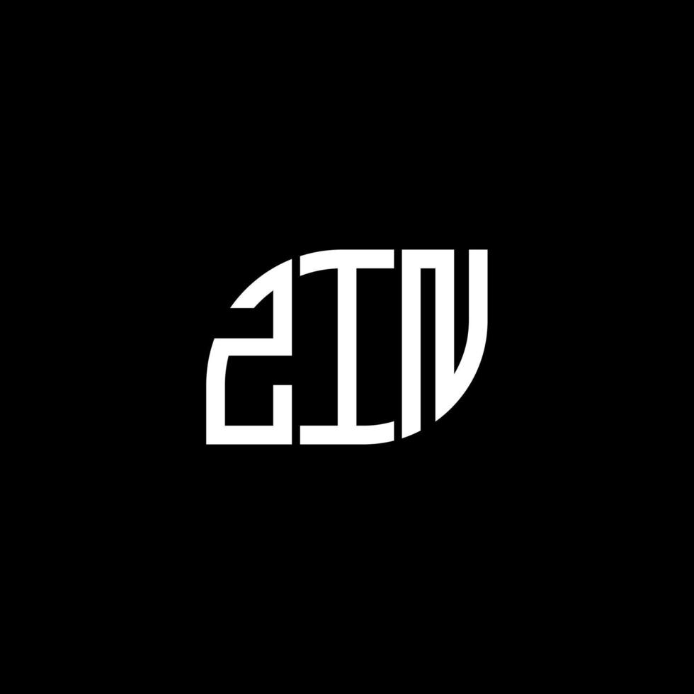 ZIN creative initials letter logo concept. ZIN letter design.ZIN letter logo design on black background. ZIN creative initials letter logo concept. ZIN letter design. vector
