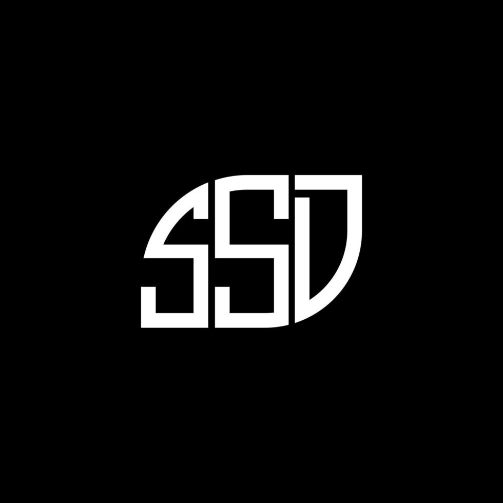 diseño de logotipo de letra ssd sobre fondo negro. concepto de logotipo de letra de iniciales creativas ssd. diseño de letras ssd. vector