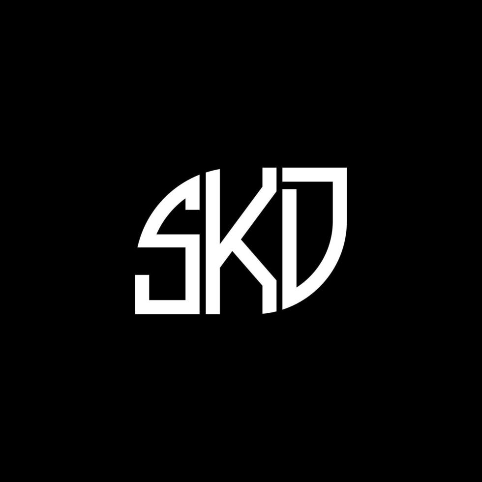 diseño de logotipo de letra skd sobre fondo negro. concepto de logotipo de letra de iniciales creativas skd. diseño de letras skd. vector