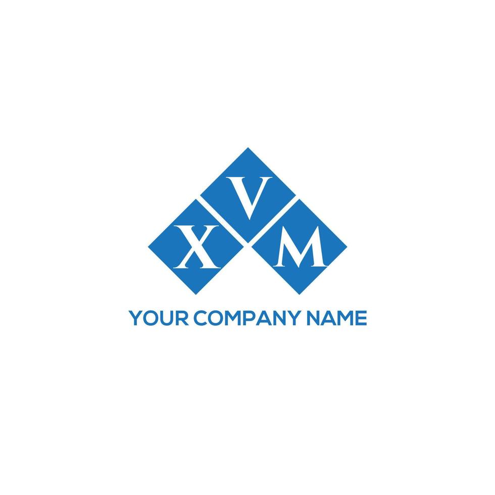 XVM letter logo design on white background.  XVM creative initials letter logo concept.  XVM letter design. vector