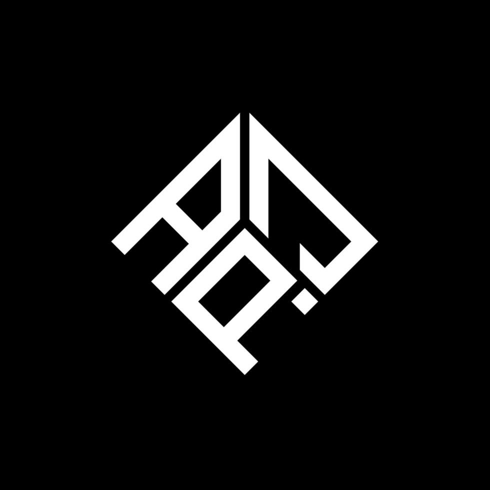 APJ letter logo design on black background. APJ creative initials letter logo concept. APJ letter design. vector