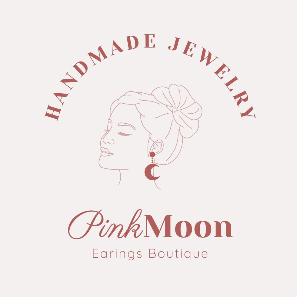 beauty aesthetics jewelry logo vector