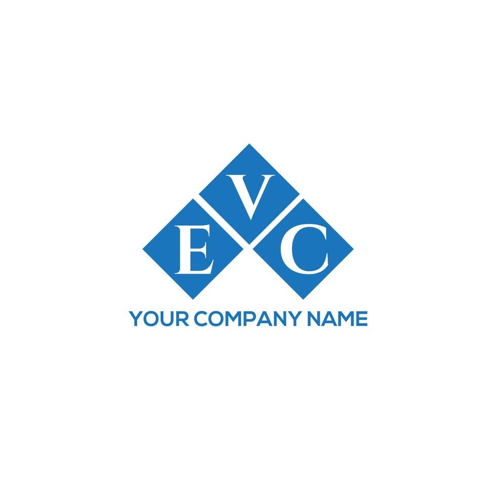 EVC letter logo design on white background. EVC creative initials letter logo concept. EVC letter design. vector
