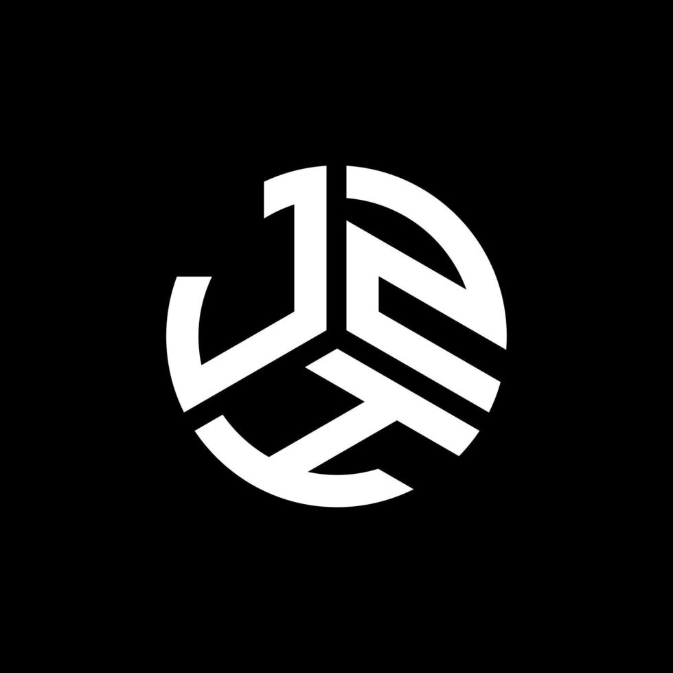 JZH letter logo design on black background. JZH creative initials letter logo concept. JZH letter design. vector
