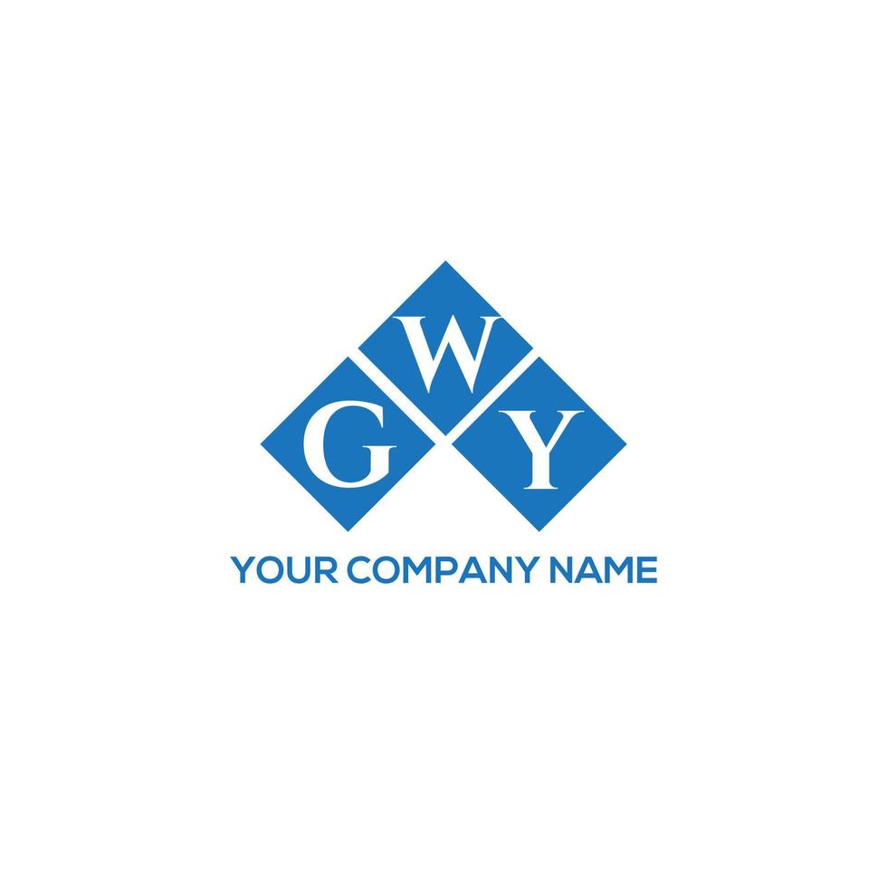 GWY letter logo design on white background.  GWY creative initials letter logo concept.  GWY letter design. vector