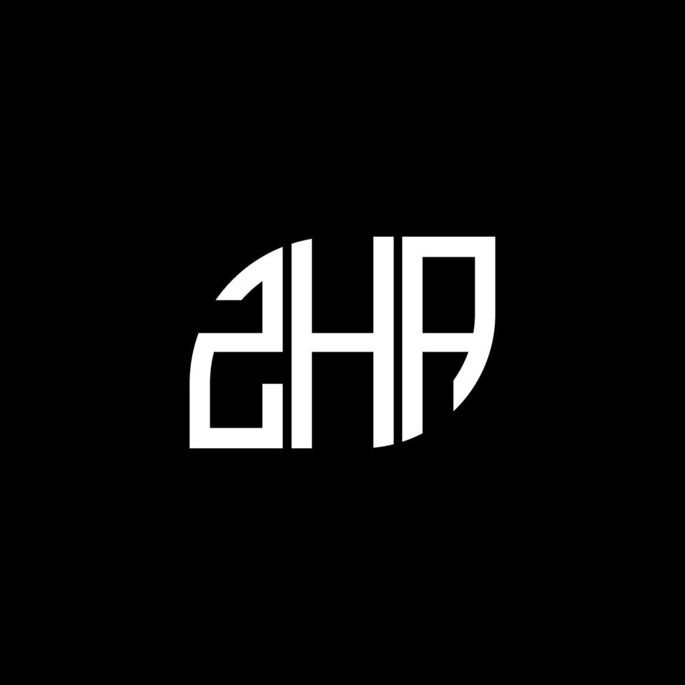 diseño del logotipo de la letra zha sobre fondo negro. concepto de logotipo de letra inicial creativa zha. diseño de letras zha. vector