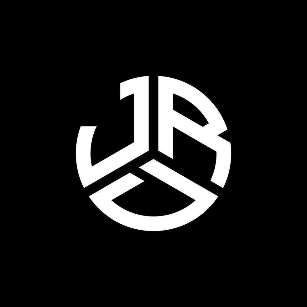 JRD letter logo design on black background. JRD creative initials letter logo concept. JRD letter design. vector