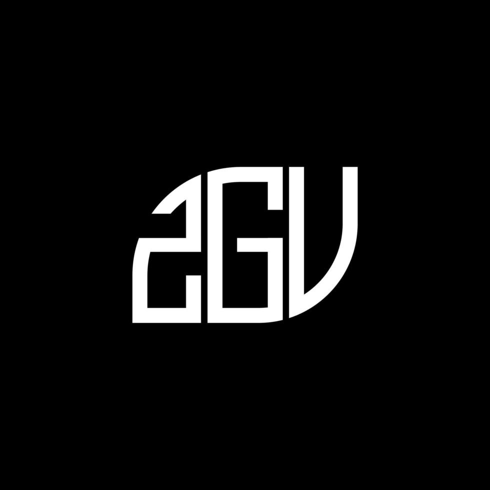 diseño de logotipo de letra zgv sobre fondo negro. concepto de logotipo de letra inicial creativa zgv. diseño de letras zgv. vector