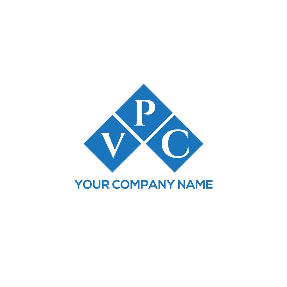 diseño de logotipo de letra vpc sobre fondo blanco. Concepto de logotipo de letra de iniciales creativas vpc. diseño de carta vpc. vector