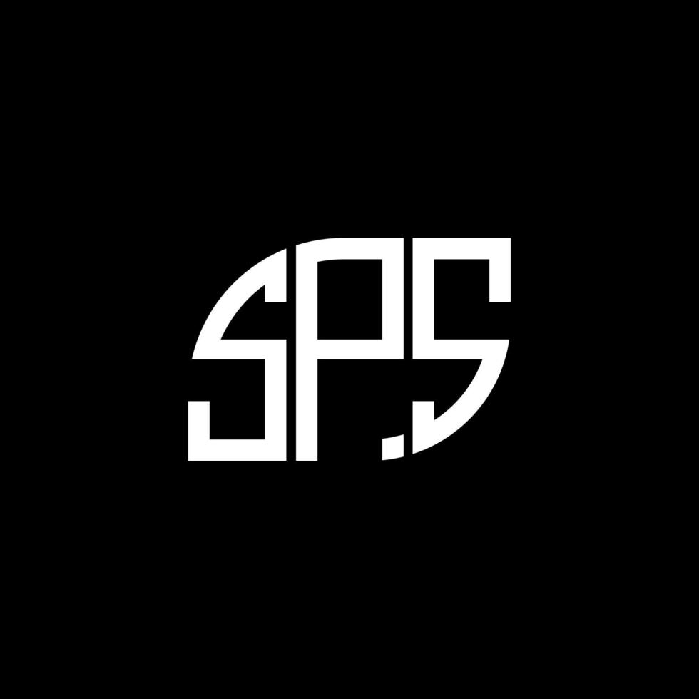 SPS letter logo design on black background. SPS creative initials letter logo concept. SPS letter design. vector