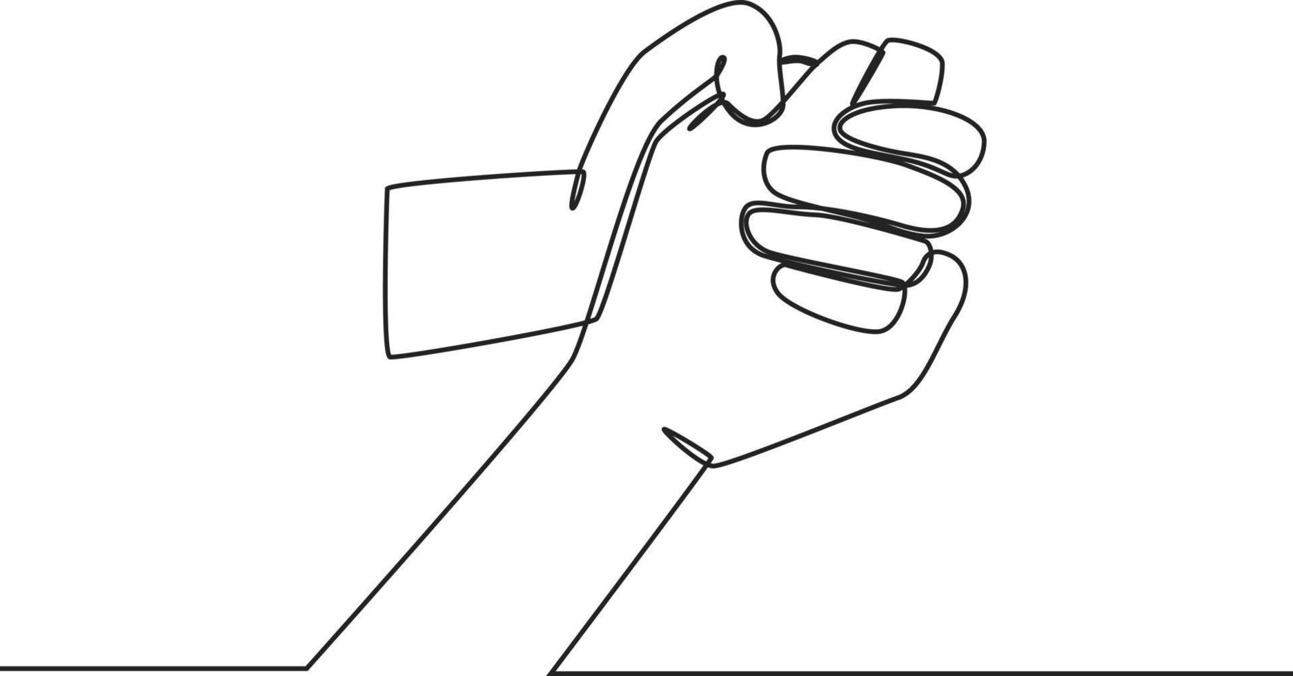 One continuous line drawing of Giving a helping hand. Friendship day. Single line draw design vector graphic illustration.
