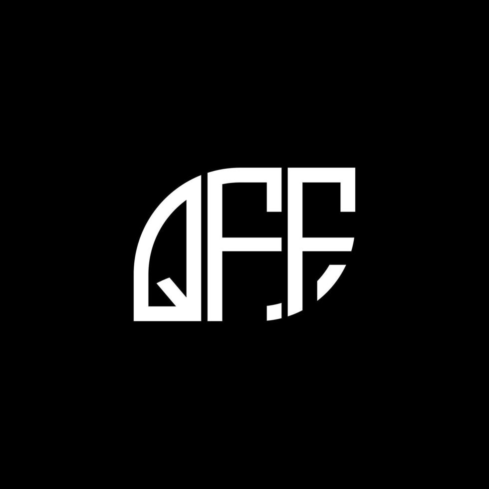 Diseño de logotipo de letra qff sobre fondo negro. Concepto de logotipo de letra inicial creativa qff. Diseño de letra vectorial qff. vector