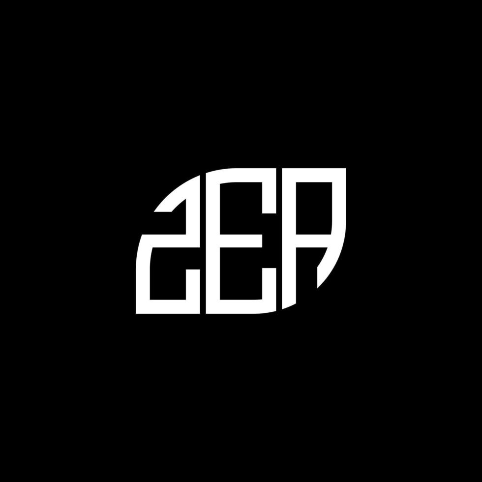 diseño del logotipo de la letra zea sobre fondo negro. concepto de logotipo de letra de iniciales creativas de zea. diseño de letras zea. vector