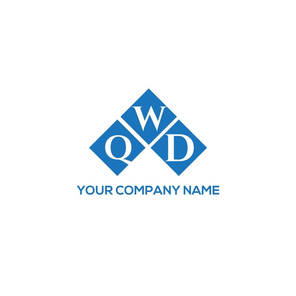 QWD letter logo design on white background. QWD creative initials letter logo concept. QWD letter design. vector