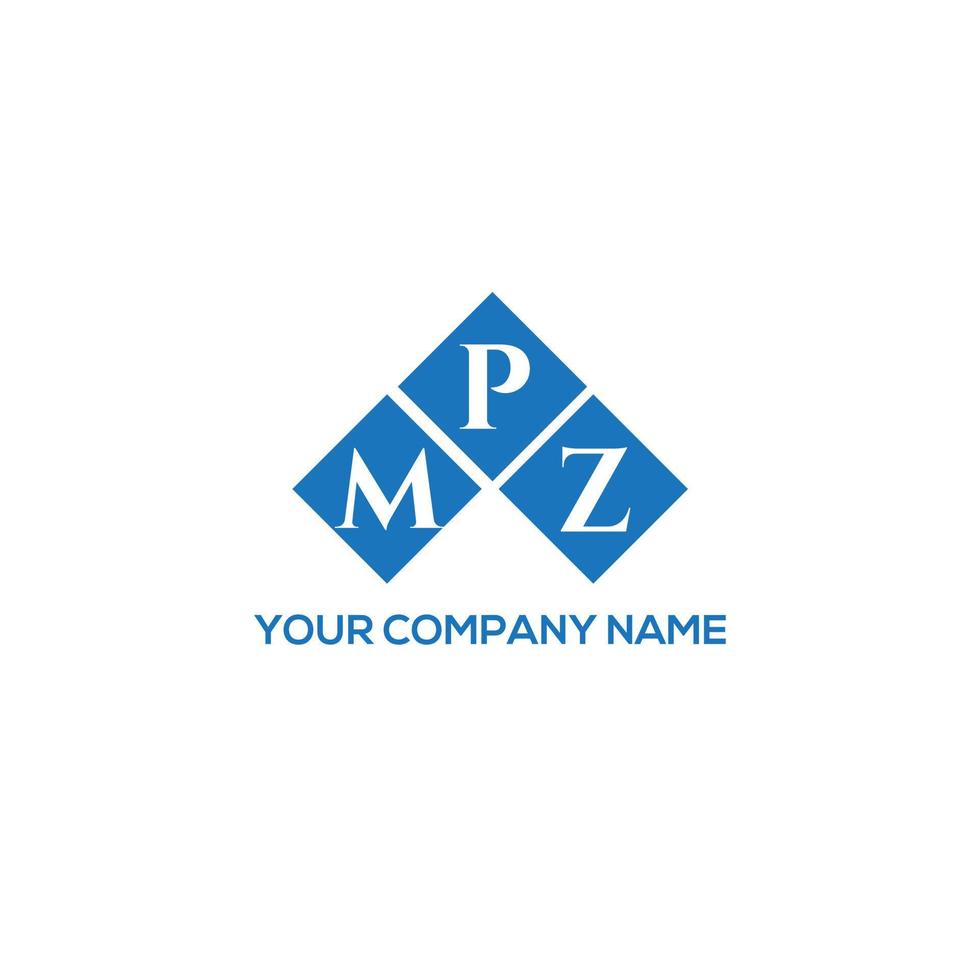 diseño de logotipo de letra mpz sobre fondo blanco. concepto de logotipo de letra de iniciales creativas mpz. diseño de letras mpz. vector